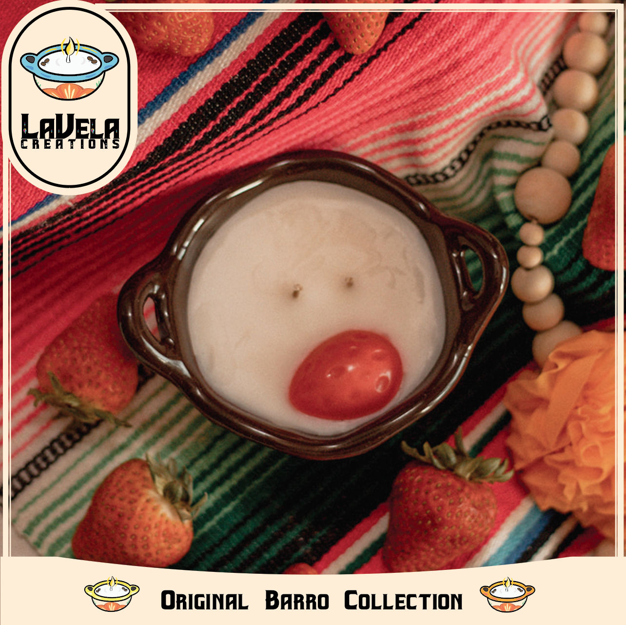 Fresas con Crema Candle ~ Strawberries & Cream Soy Blend ~ Small Bowl image 0