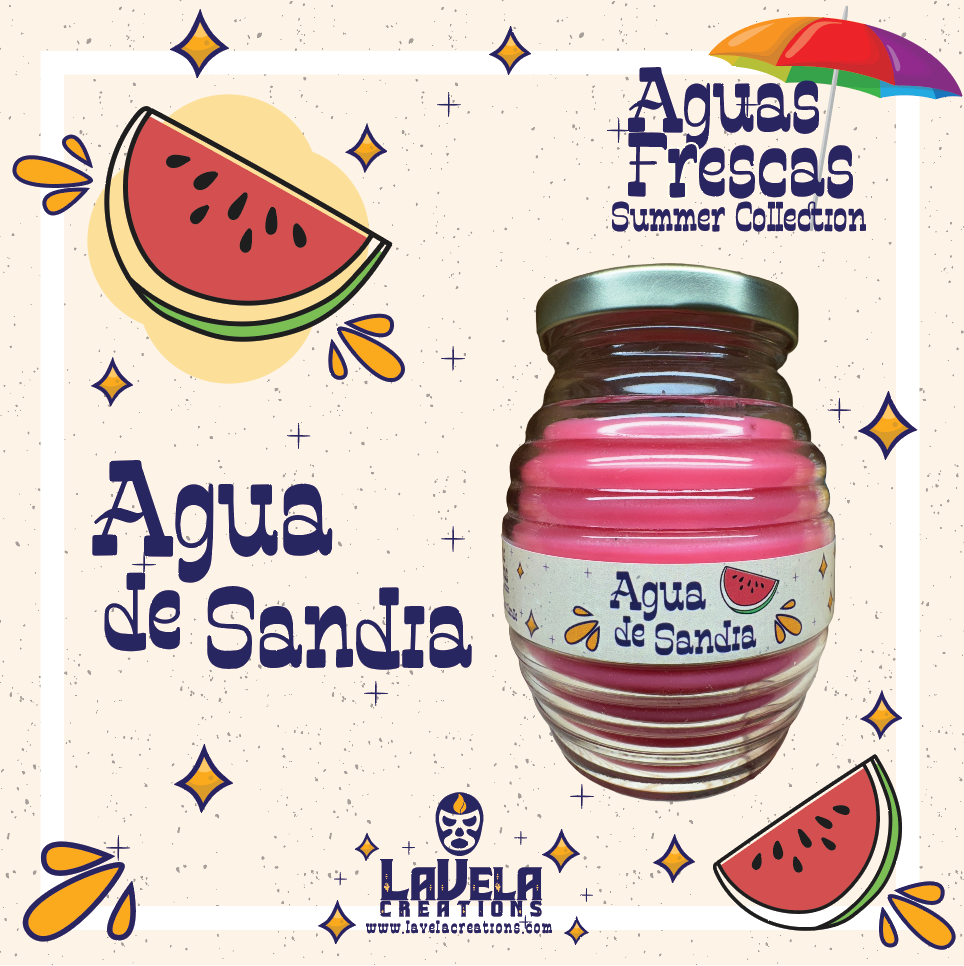 Agua De Sandia ~ Aguas Frescas Collection ~ Soy Wax Candle In Vitrolero image 1