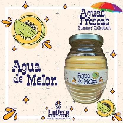 Agua De Melon ~ Aguas Frescas Collection ~ Soy Wax Candle In Vitrolero image 1