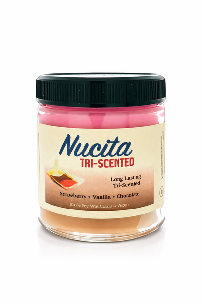 Duvalin Tri-Scented  Soy Candle ~ Chocolate, Vanilla, Strawberry