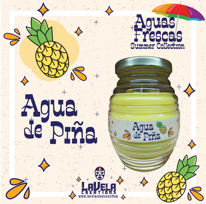 Agua De Pina ~ Aguas Frescas Collection ~ Soy Wax Candle In Vitrolero image 1