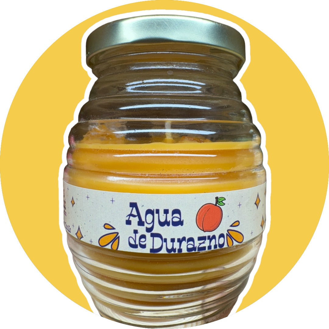 Agua De Durazno ~ Aguas Frescas Collection ~ Soy Wax Candle In Vitrolero image 0