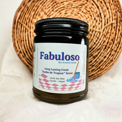 Fabuloso Like Scented Purple Lavender 100% Soy Candle ~ 8oz image 0